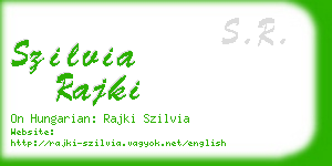 szilvia rajki business card